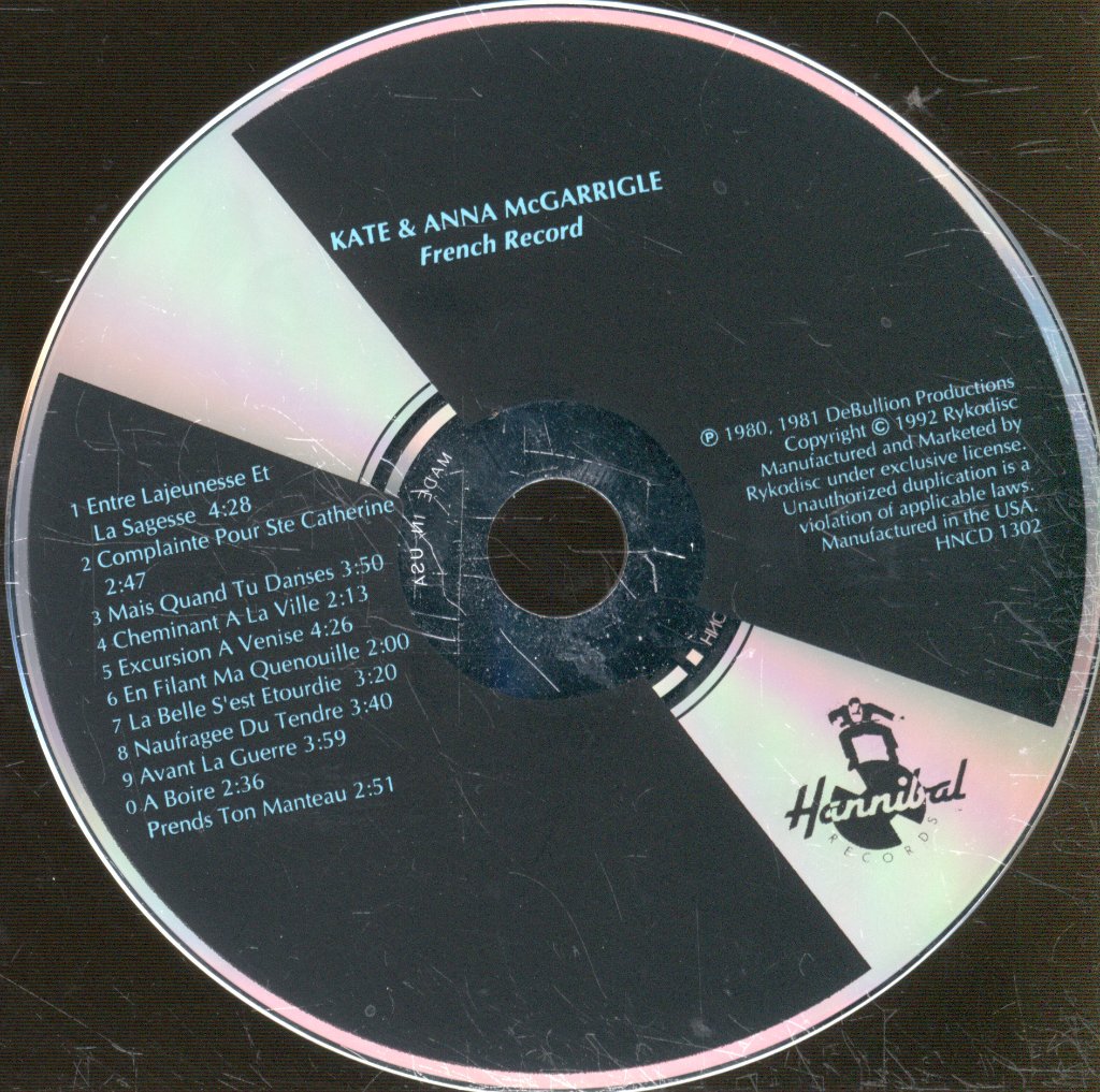 Kate & Anna McGarrigle - French Record - Cd