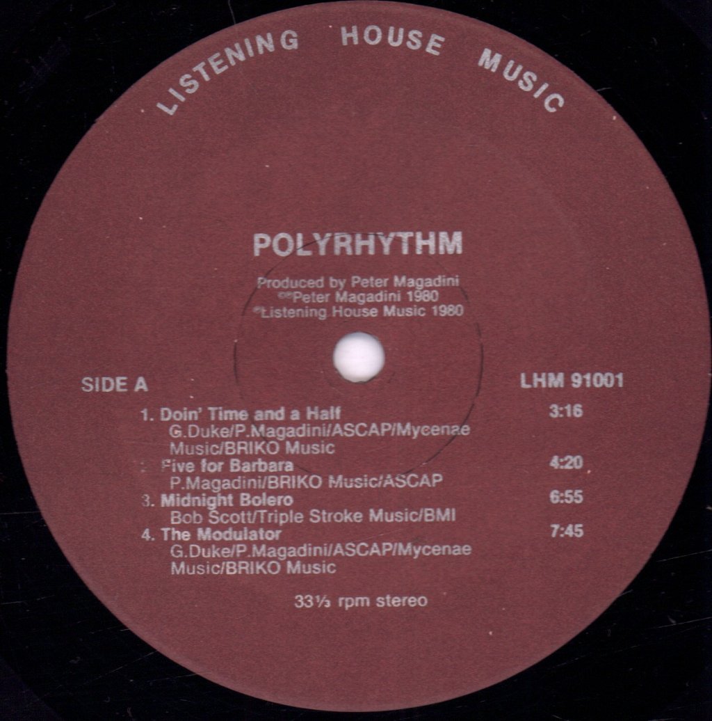 Peter Magadini Don Menza Dave Young George Duke - Polyrhythm - Lp