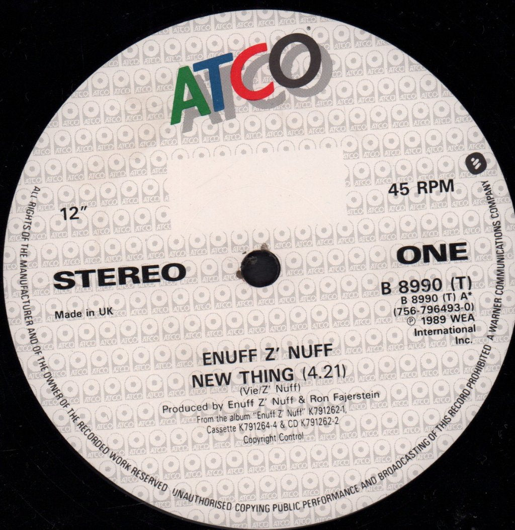 Enuff Z Nuff - New Thing - 12 Inch