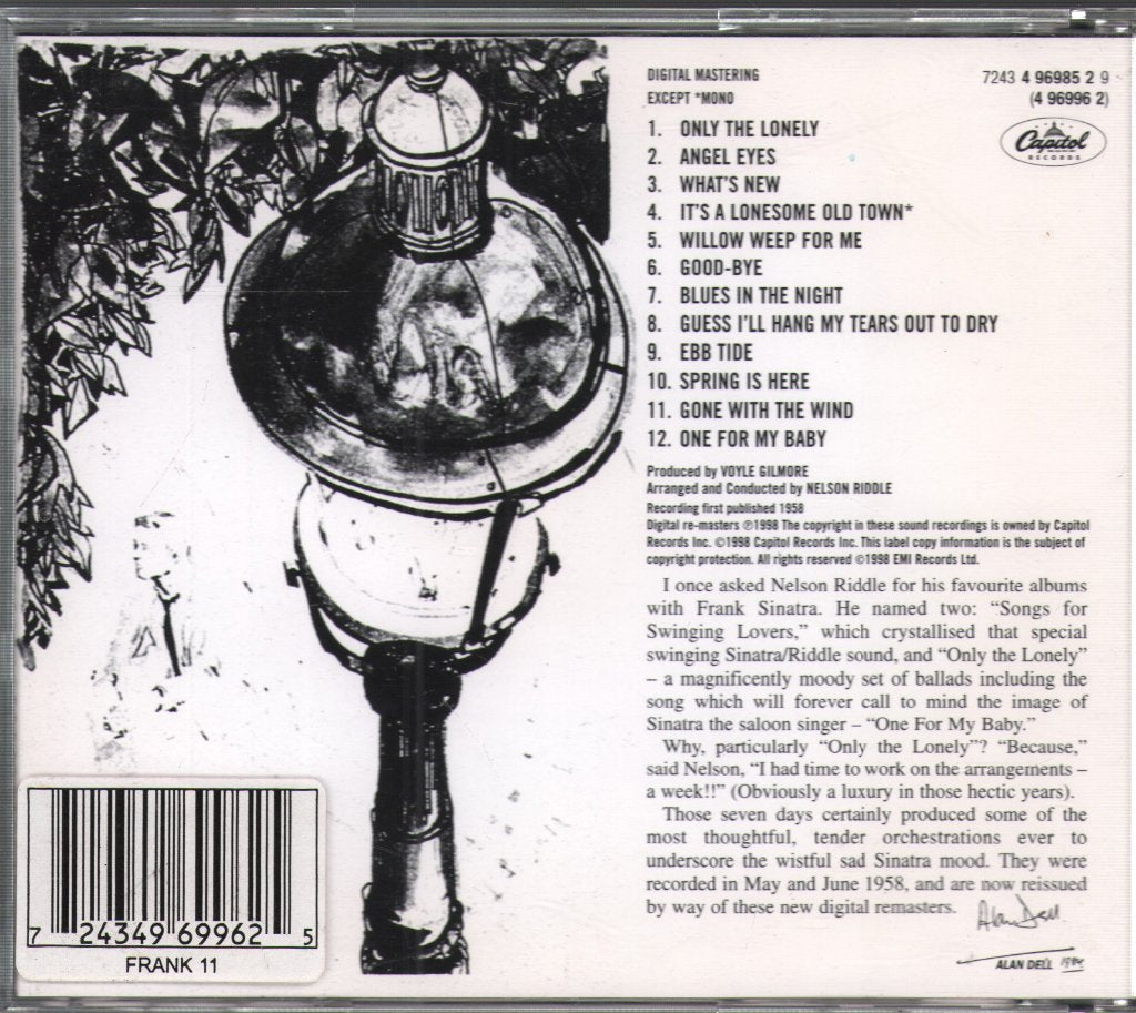 Frank Sinatra - Only The Lonely - Cd