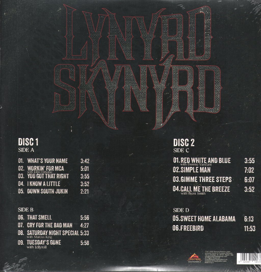 Lynyrd Skynyrd - Celebrating 50 Years - Live At the Ryman - Double Lp