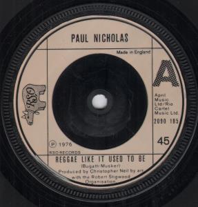 Paul Nicholas - Reggae Like It Used To Be - 7 Inch