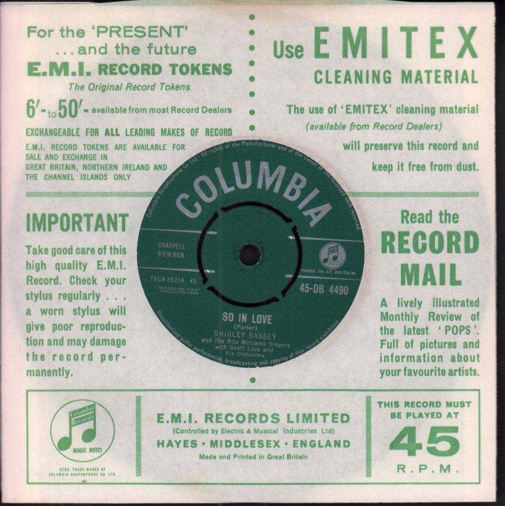 Shirley Bassey - As Long As He Needs Me - 7 Inch