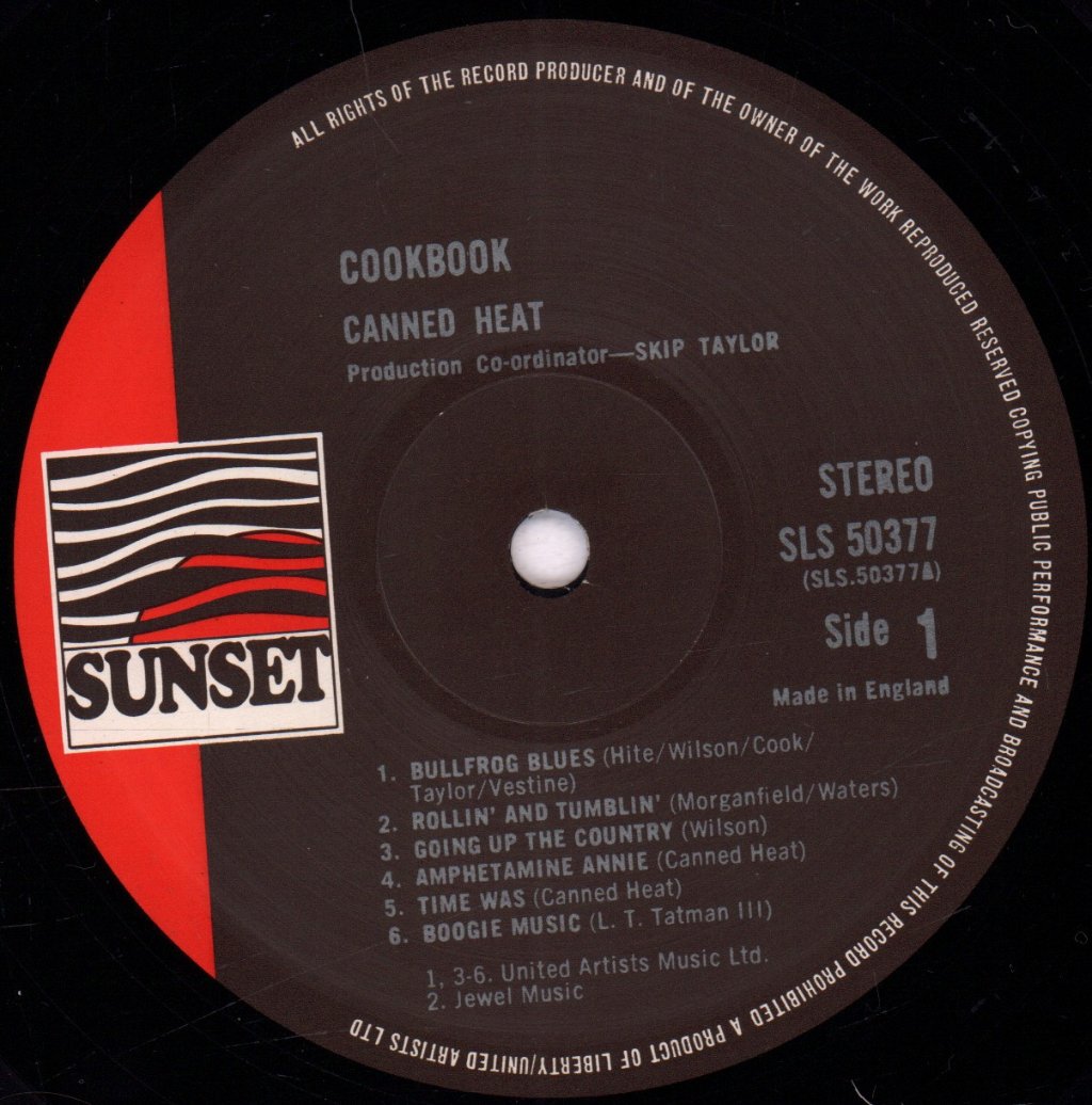 Canned Heat - Cook Book - Lp