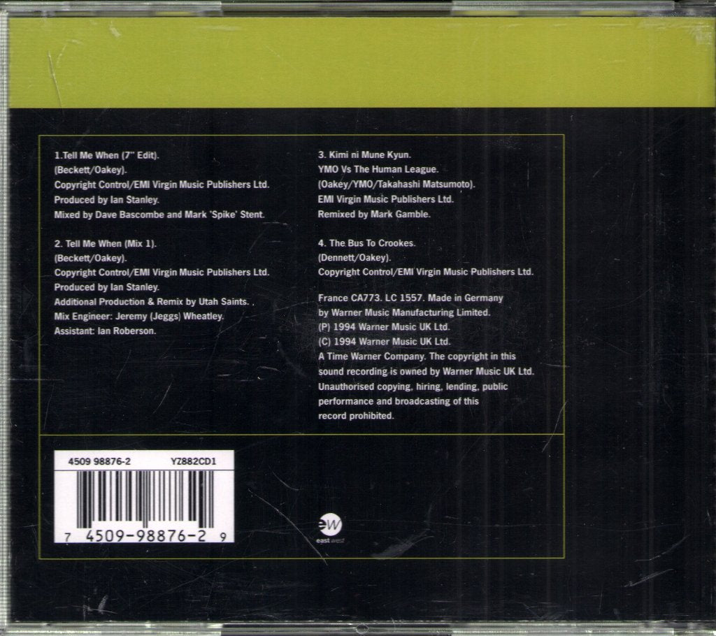Human League - Tell Me When - Cd