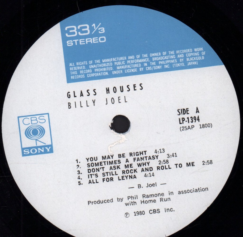 Billy Joel - Glass Houses - Lp