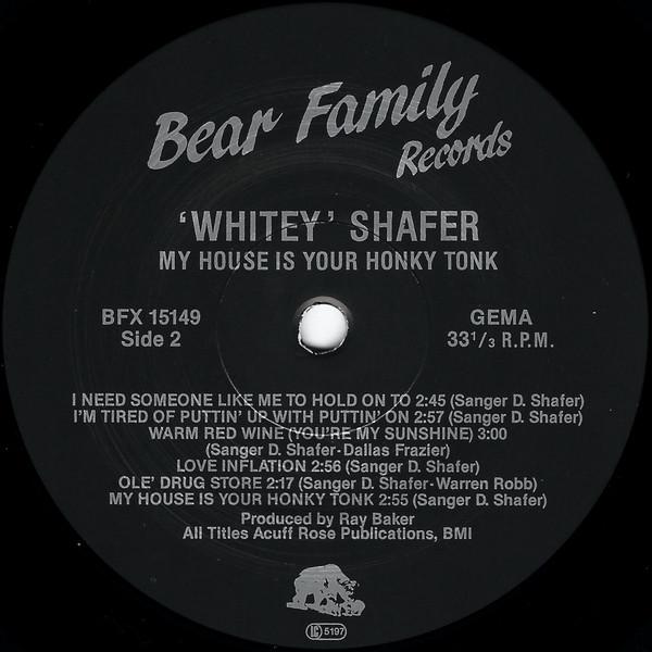 Whitey Shafer - My House Is Your Honky Tonk - Lp