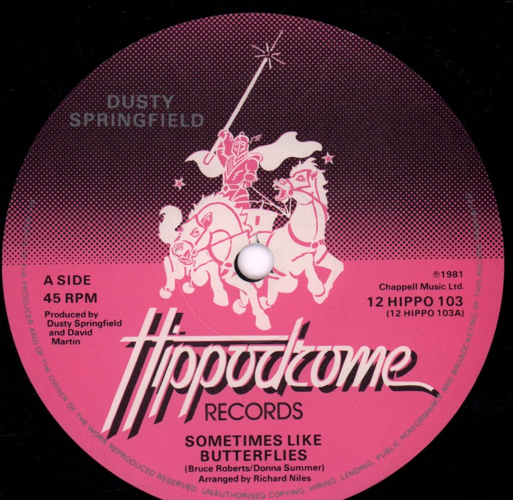 Dusty Springfield - Sometimes Like Butterflies - 12 Inch
