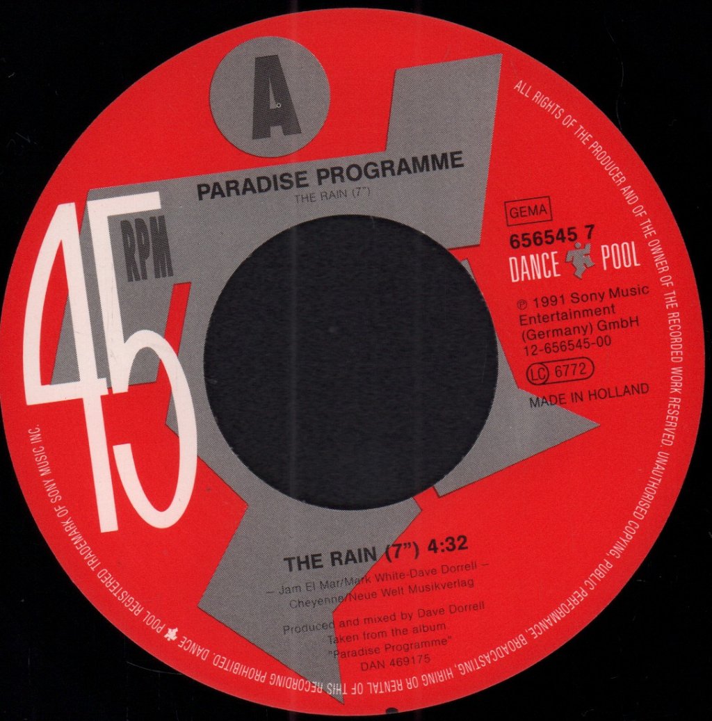 Paradise Programme - Rain - 7 Inch