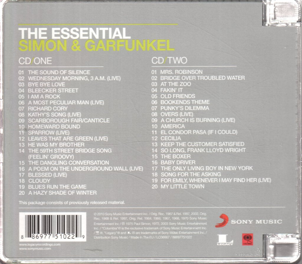 Simon & Garfunkel - Essential Simon & Garfunkel - Double Cd