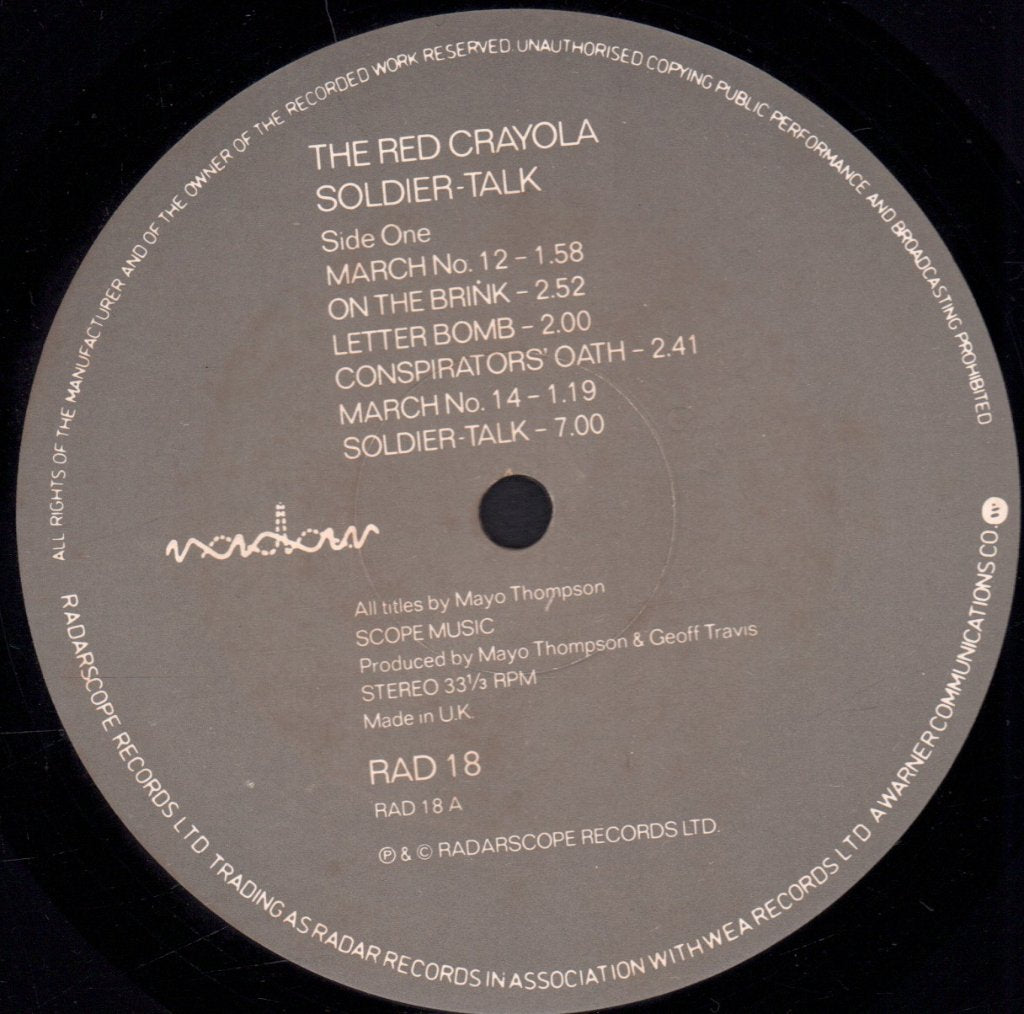Red Crayola - Soldier Talk - Lp