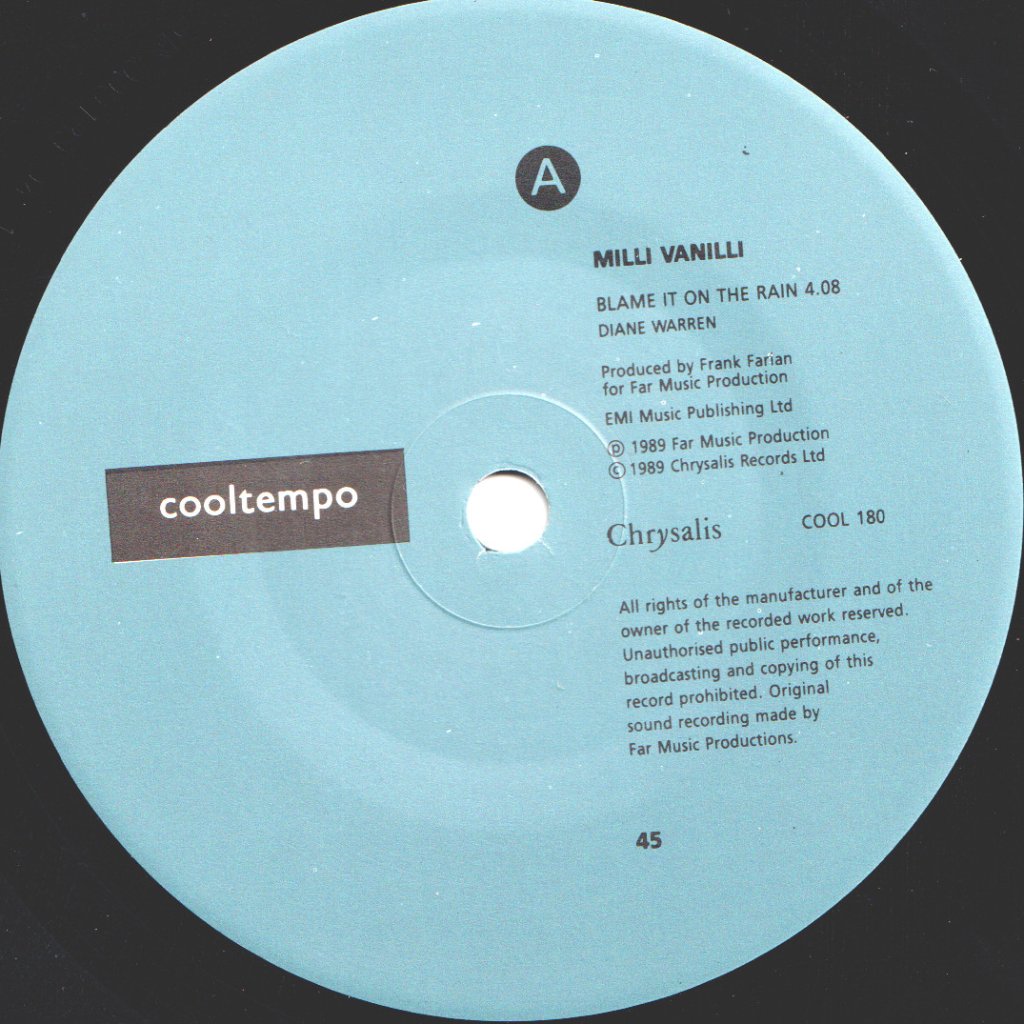 Milli Vanilli - Blame It On The Rain - 7 Inch