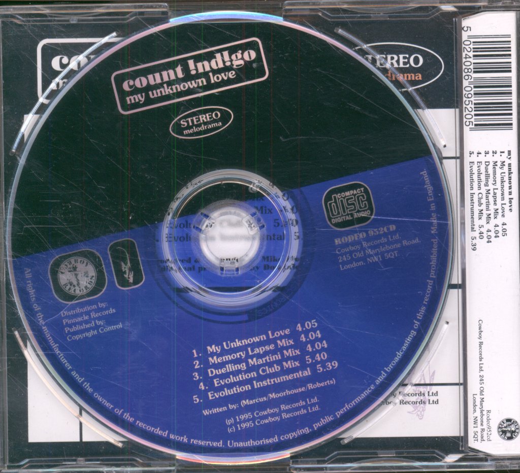 Count Indigo - My Unknown Love - Cd