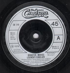 Levinsky/Sinclair - Disaster Movies - 7 Inch
