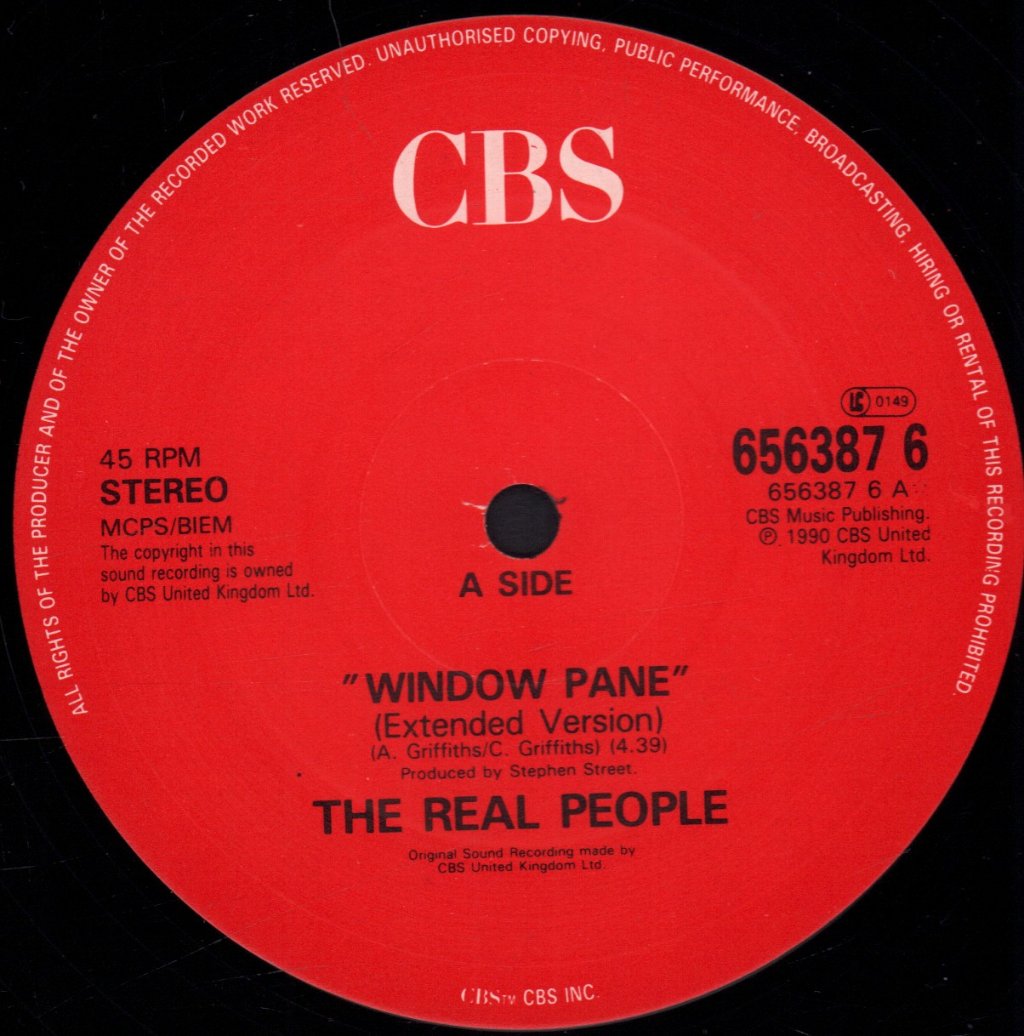 Real People (Indie) - Window Pane - 12 Inch