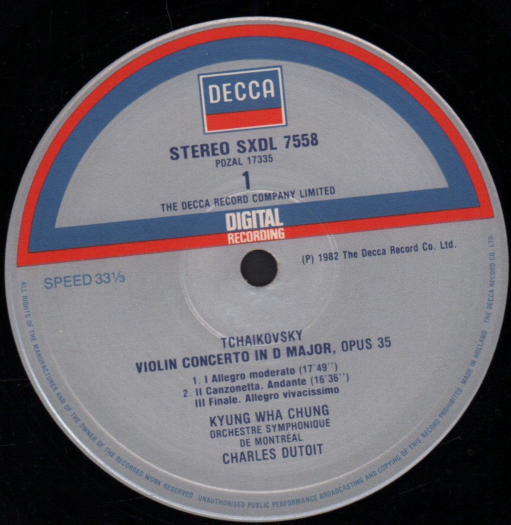 Kyung Wha Chung - Tchaikovsky And Mendelssohn Violin Concertos - Lp