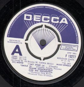 Frank Chacksfield And His Orchestra - My Star - 7 Inch
