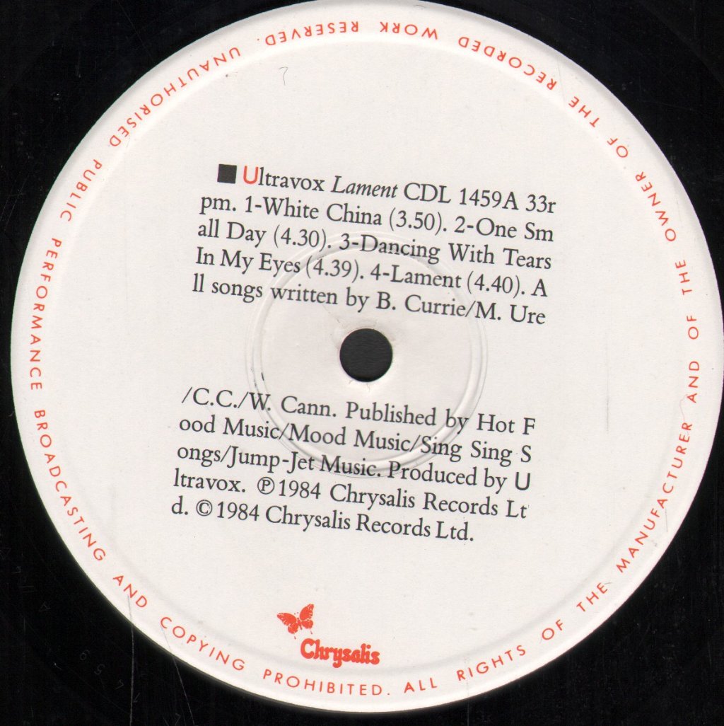 Ultravox - Lament - Lp