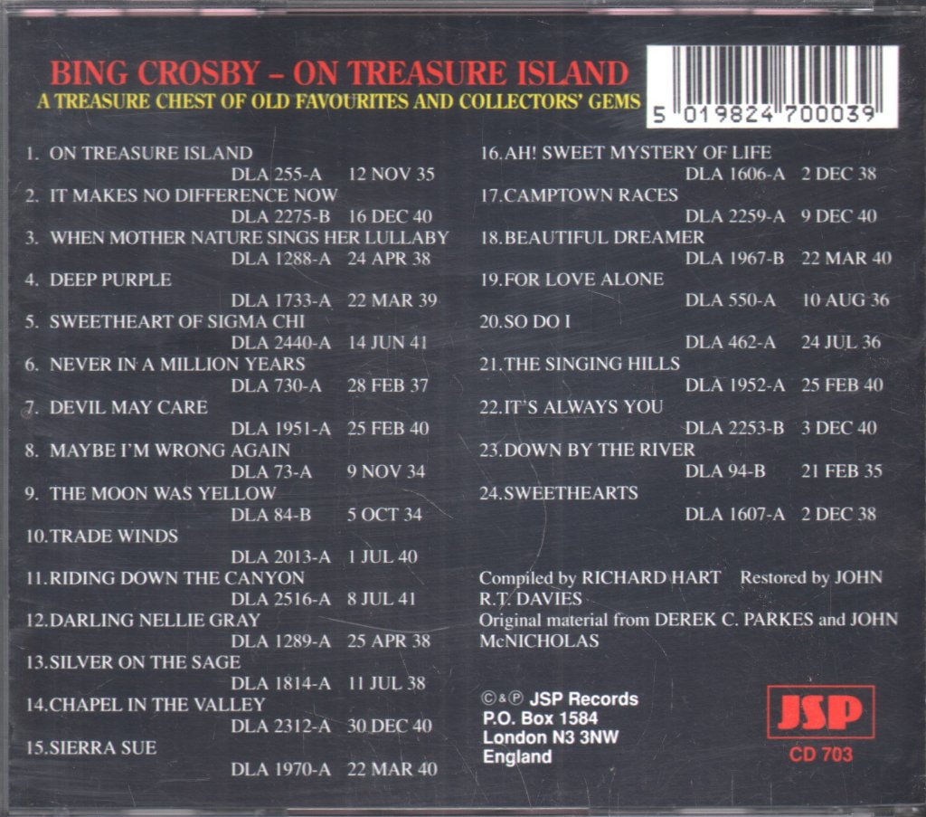Bing Crosby - On Treasure Island - Cd