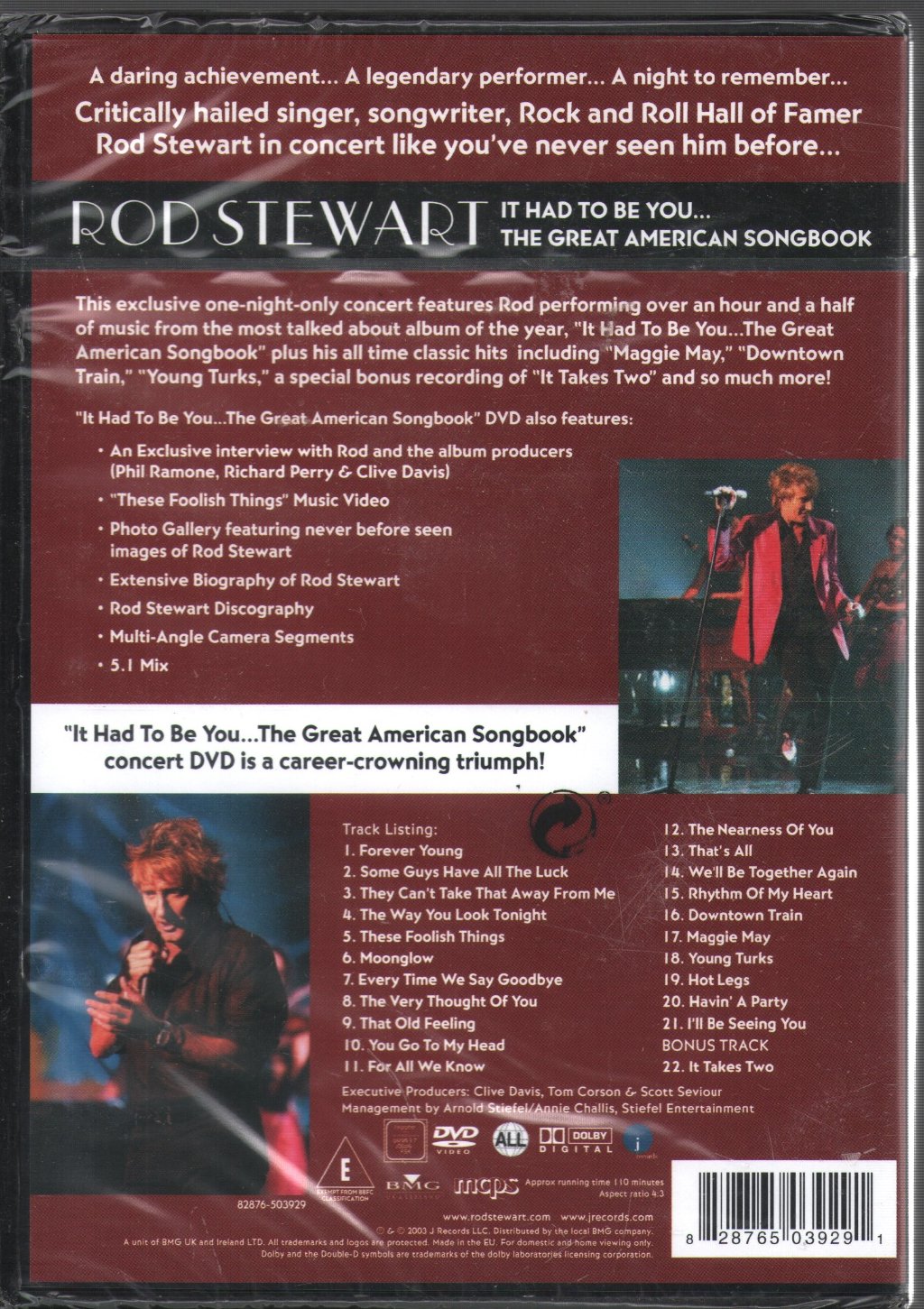 Rod Stewart - It Had To Be You... The Great American Songbook - Dvd
