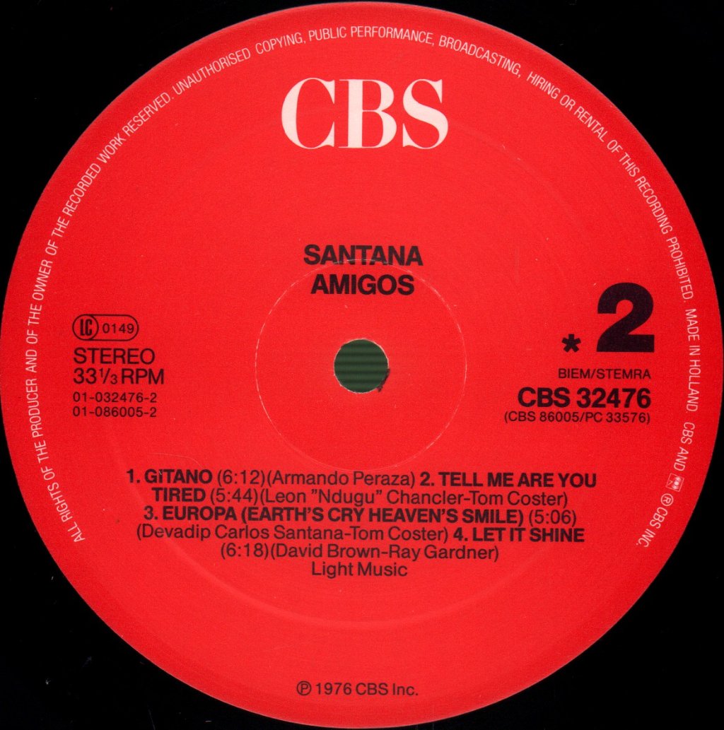 Santana - Amigos - Lp