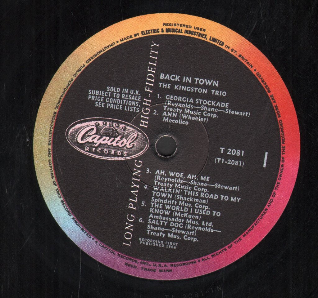 Kingston Trio - Back In Town - Lp