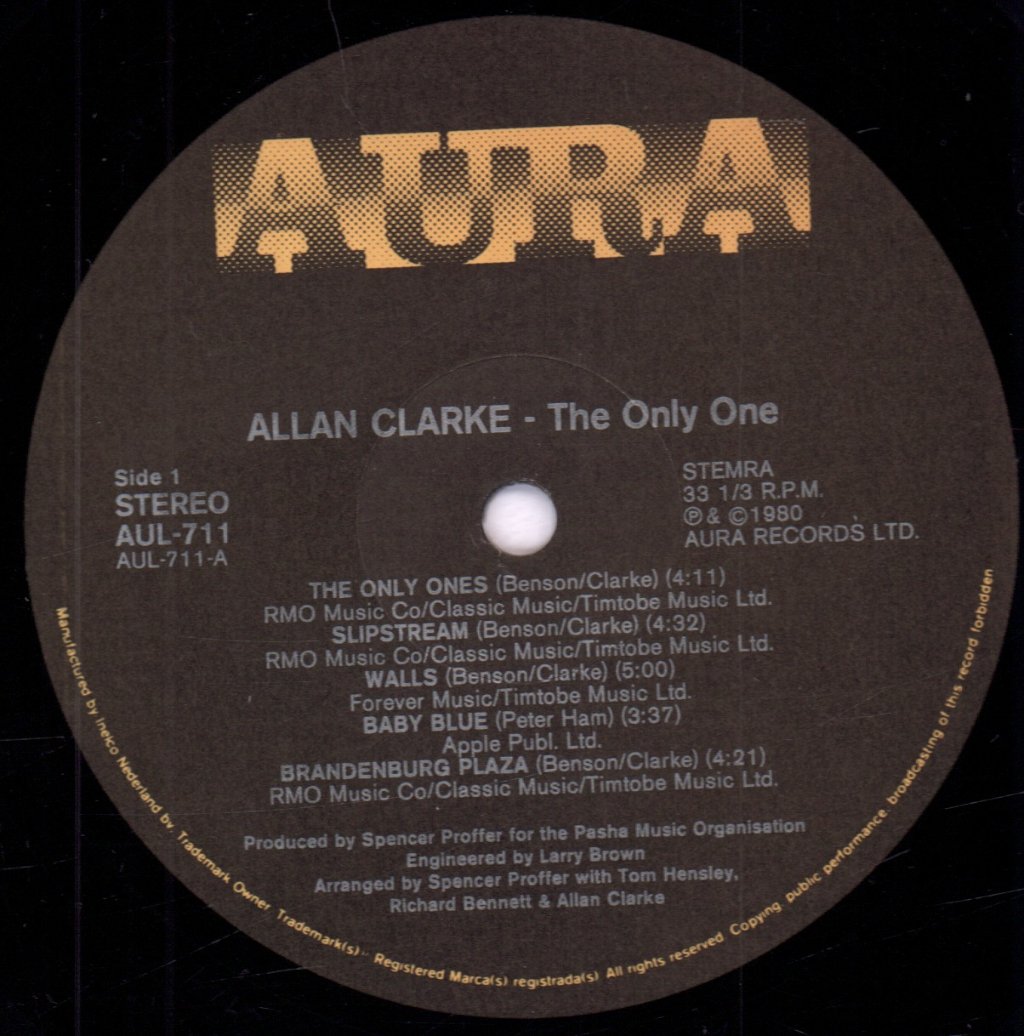 Allan Clarke - Only One - Lp