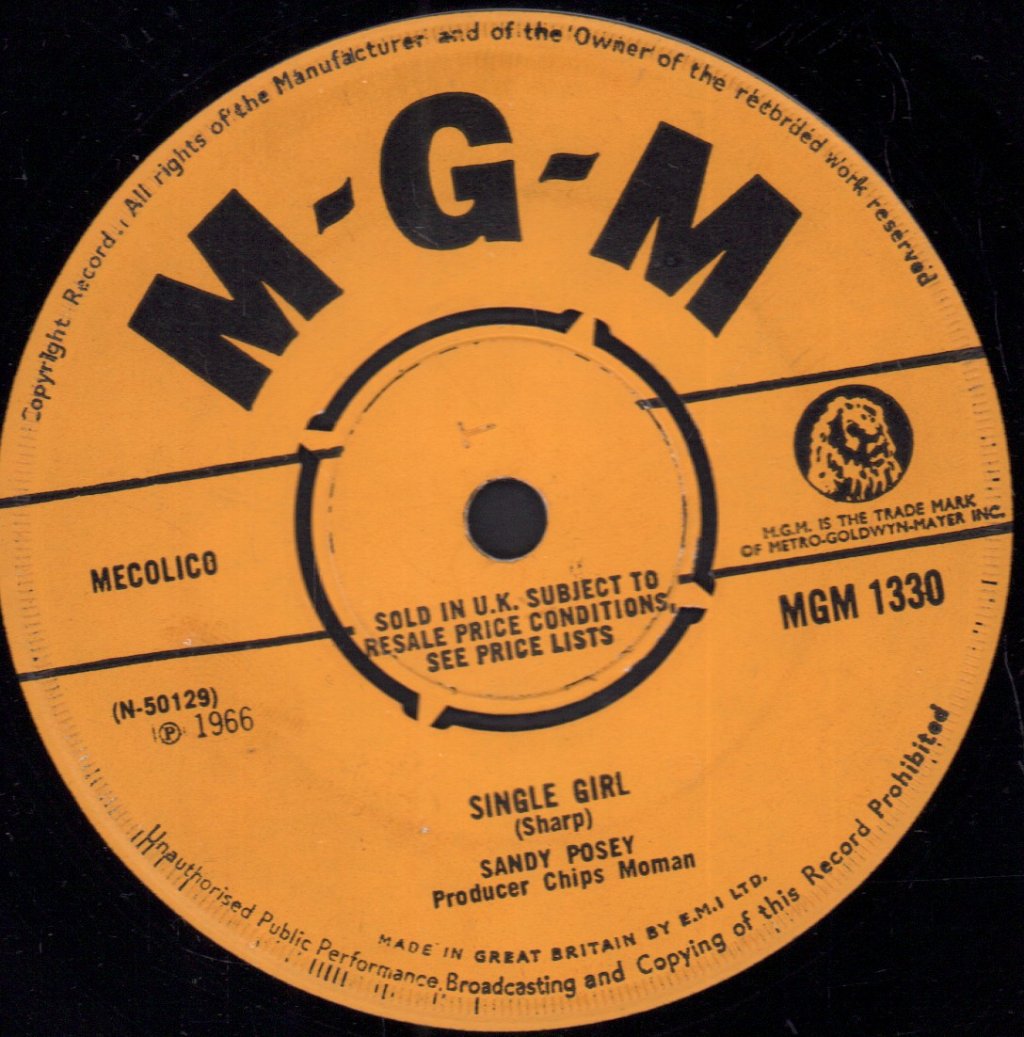 Sandy Posey - Single Girl - 7 Inch