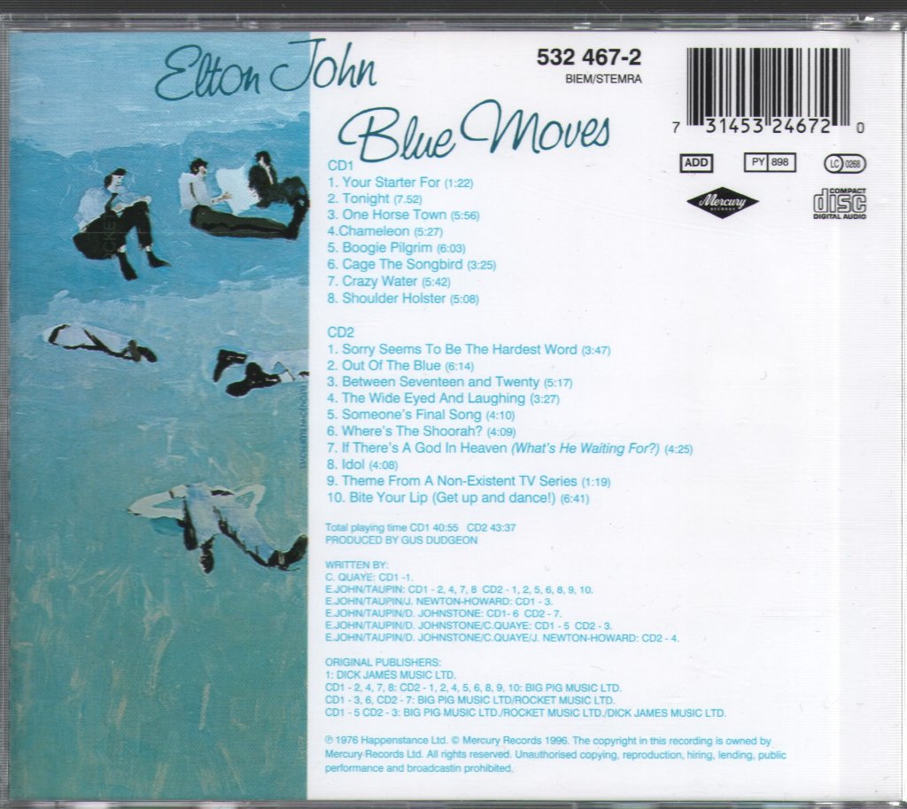 Elton John - Blue Moves - Double Cd