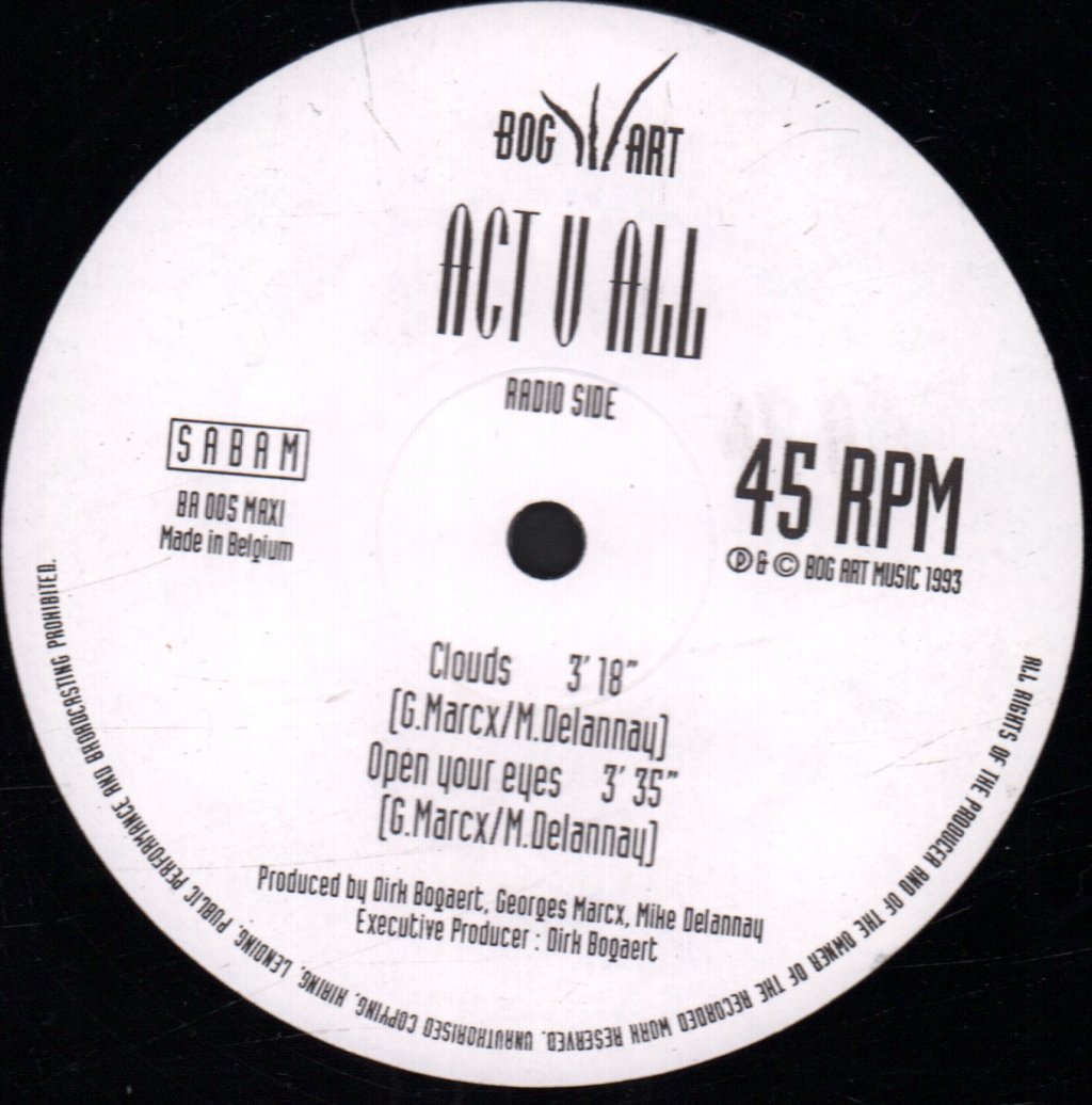 Act U All - Clouds - 12 Inch
