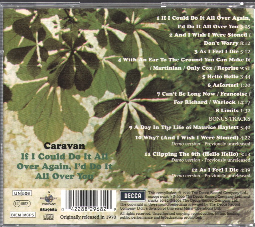 Caravan - If I Could Do It All Over Again I'd Do It All Over You - Cd
