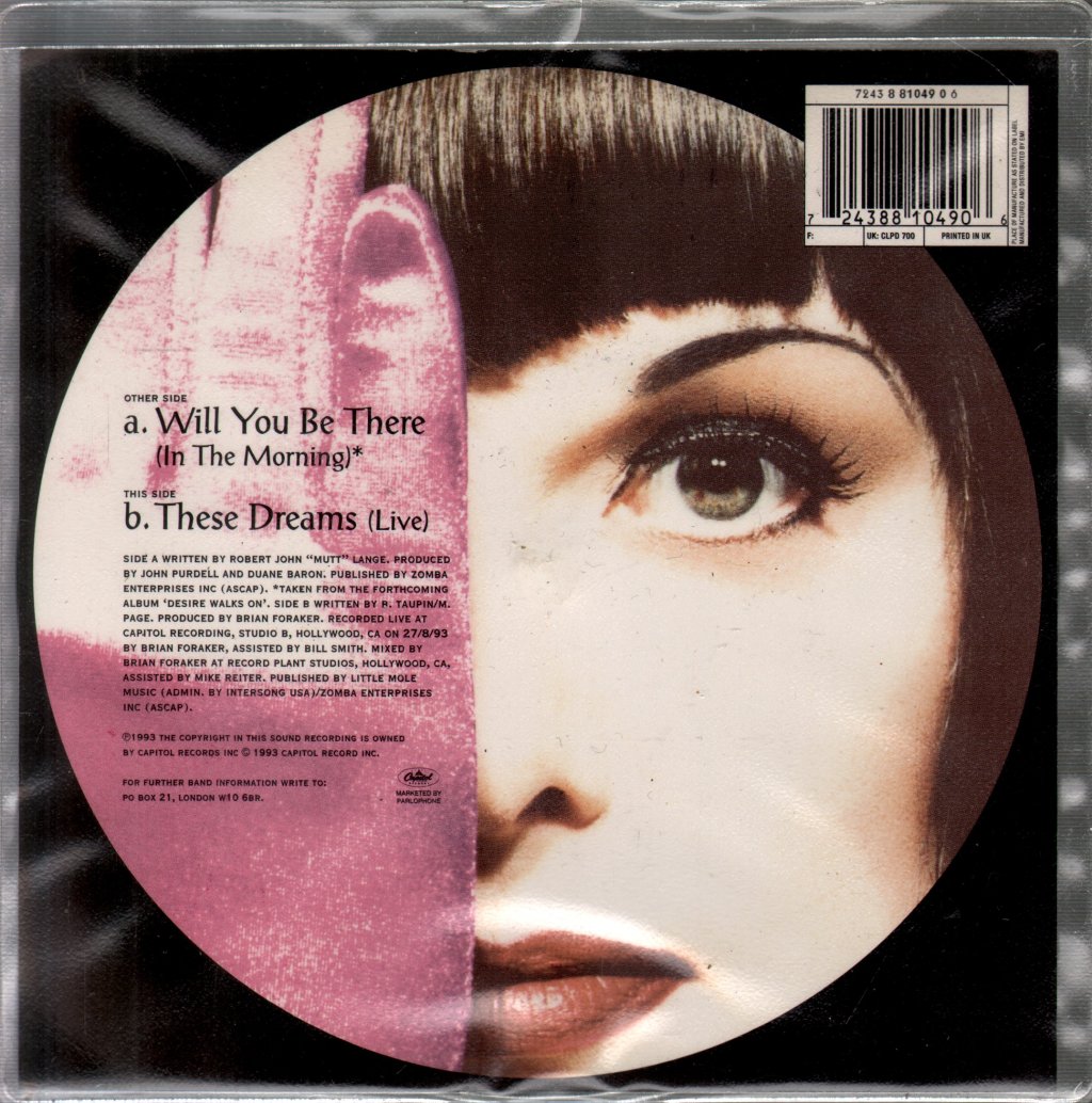 Heart - Will You Be There - 7 Inch