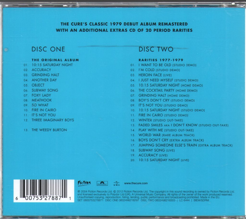 Cure - Three Imaginary Boys - Double Cd