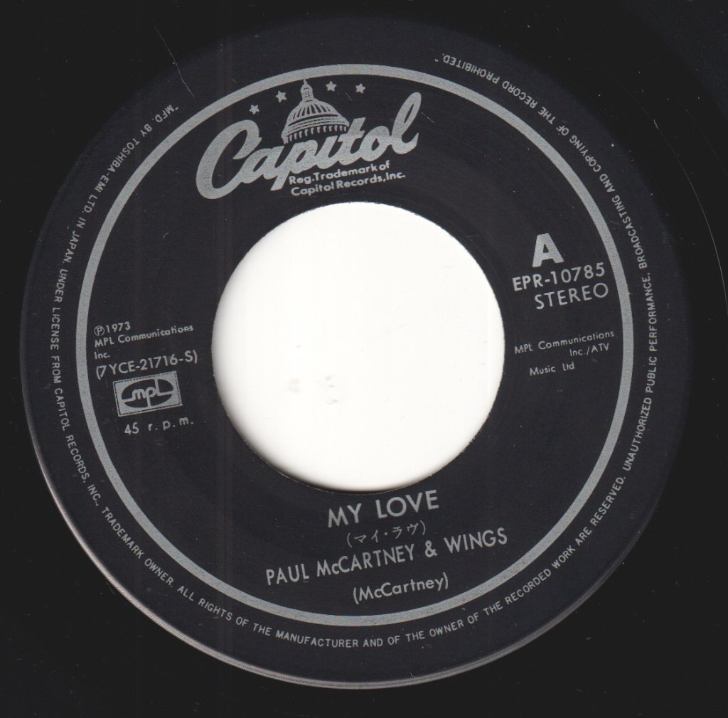 Paul McCartney And Wings - My Love - 7 Inch