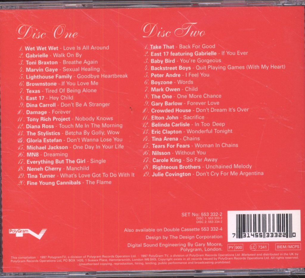 Various Artists - Amour (The Ultimate Love Collection) - Double Cd