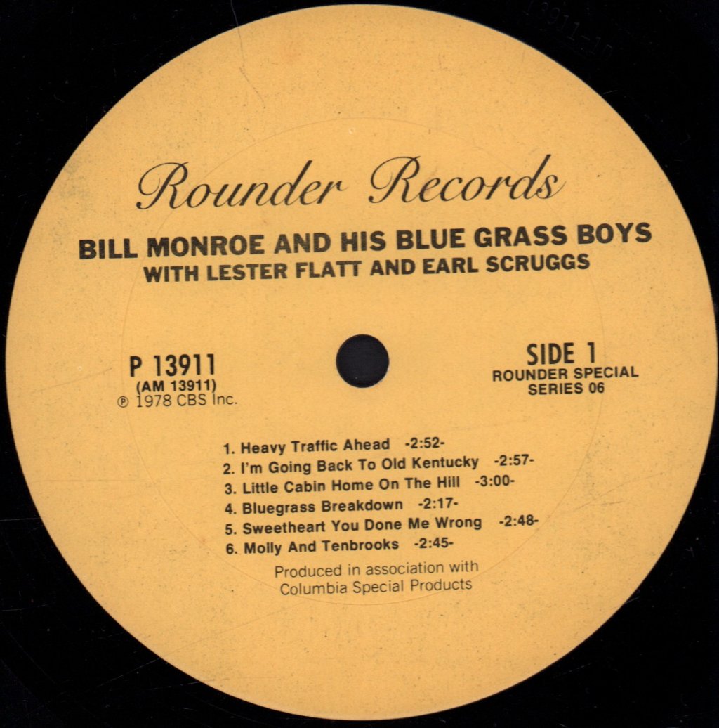 Bill Monroe And His Blue Grass Boys With Lester Flatt And Earl Scruggs - Original Bluegrass Band - Lp
