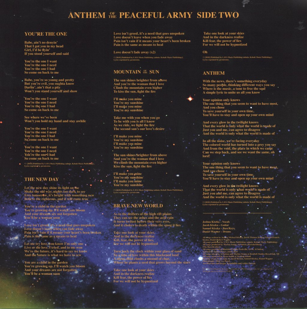 Greta Van Fleet - Anthem Of The Peaceful Army - Lp