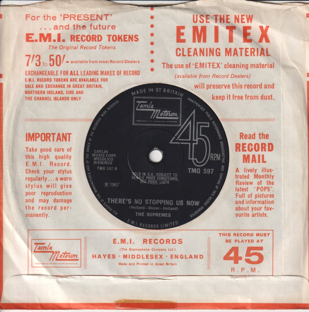 Supremes - Love Is Here And Now You're Gone - 7 Inch