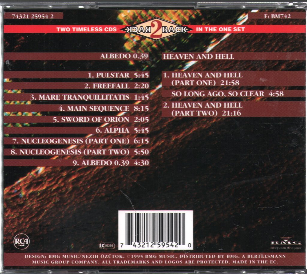 Vangelis - Albedo 0.39 / Heaven And Hell - Double Cd