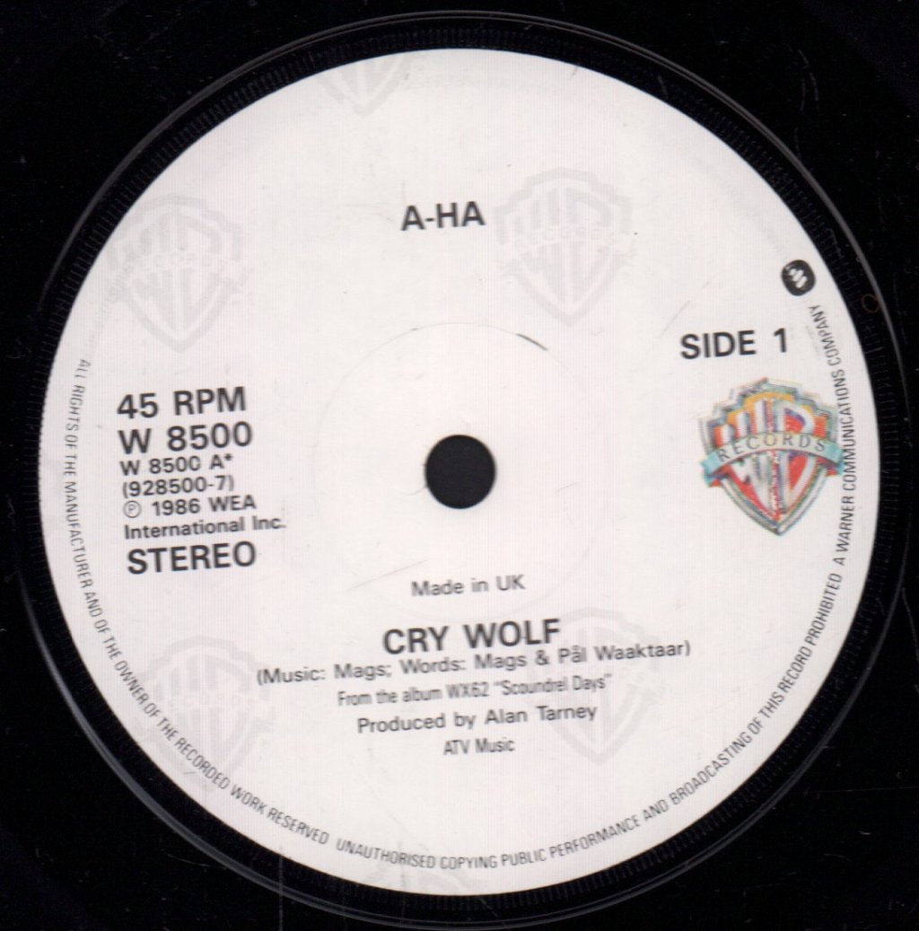 A-Ha - Cry Wolf - 7 Inch
