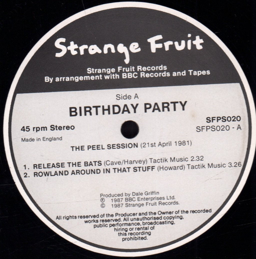 Birthday Party - Peel Sessions - 12 Inch