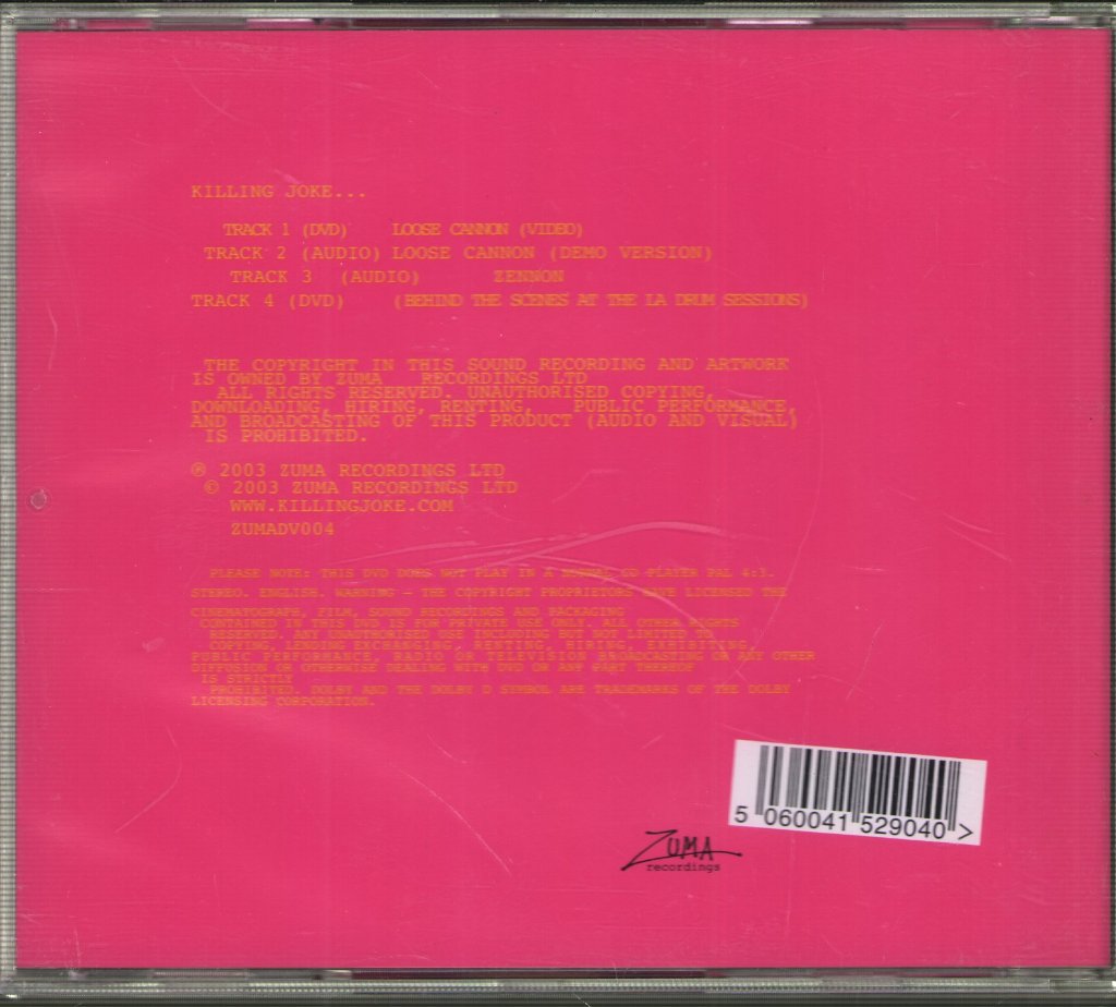 Killing Joke - Loose Cannon - Dvd
