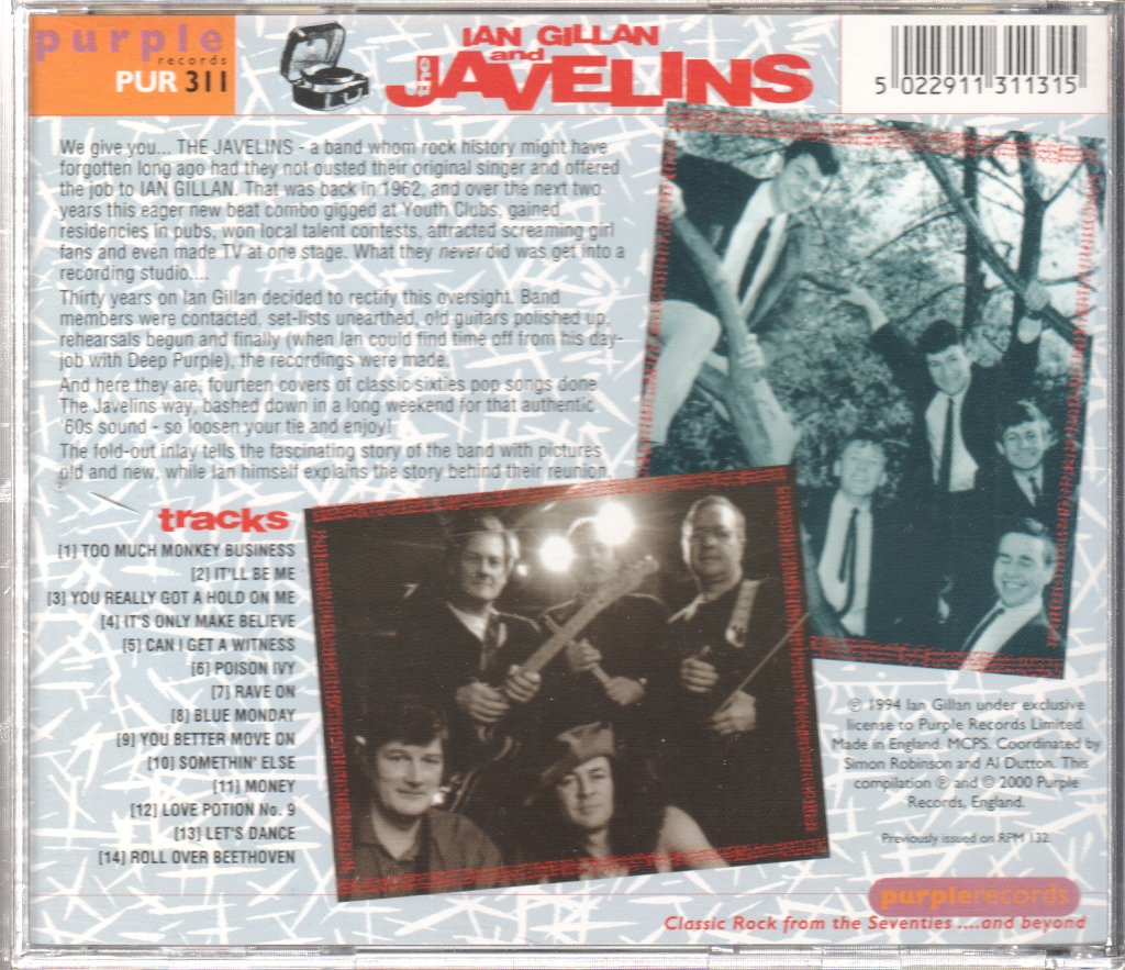 Ian Gillan And The Javelins - Raving With... - Cd