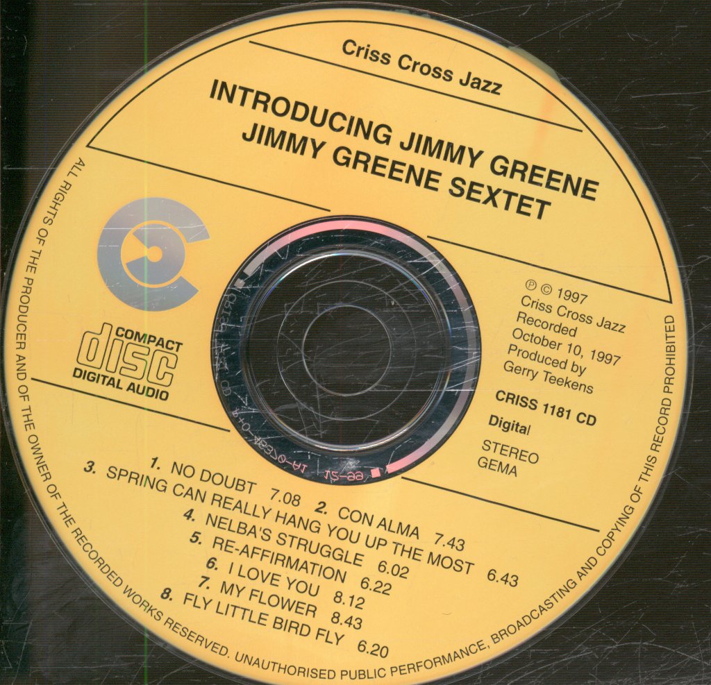 Jimmy Greene Sextet - Introducing Jimmy Greene - Cd