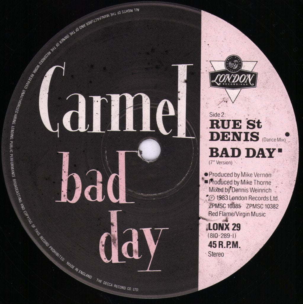 Carmel (80'S Female Vocal) - Bad Day - 12 Inch