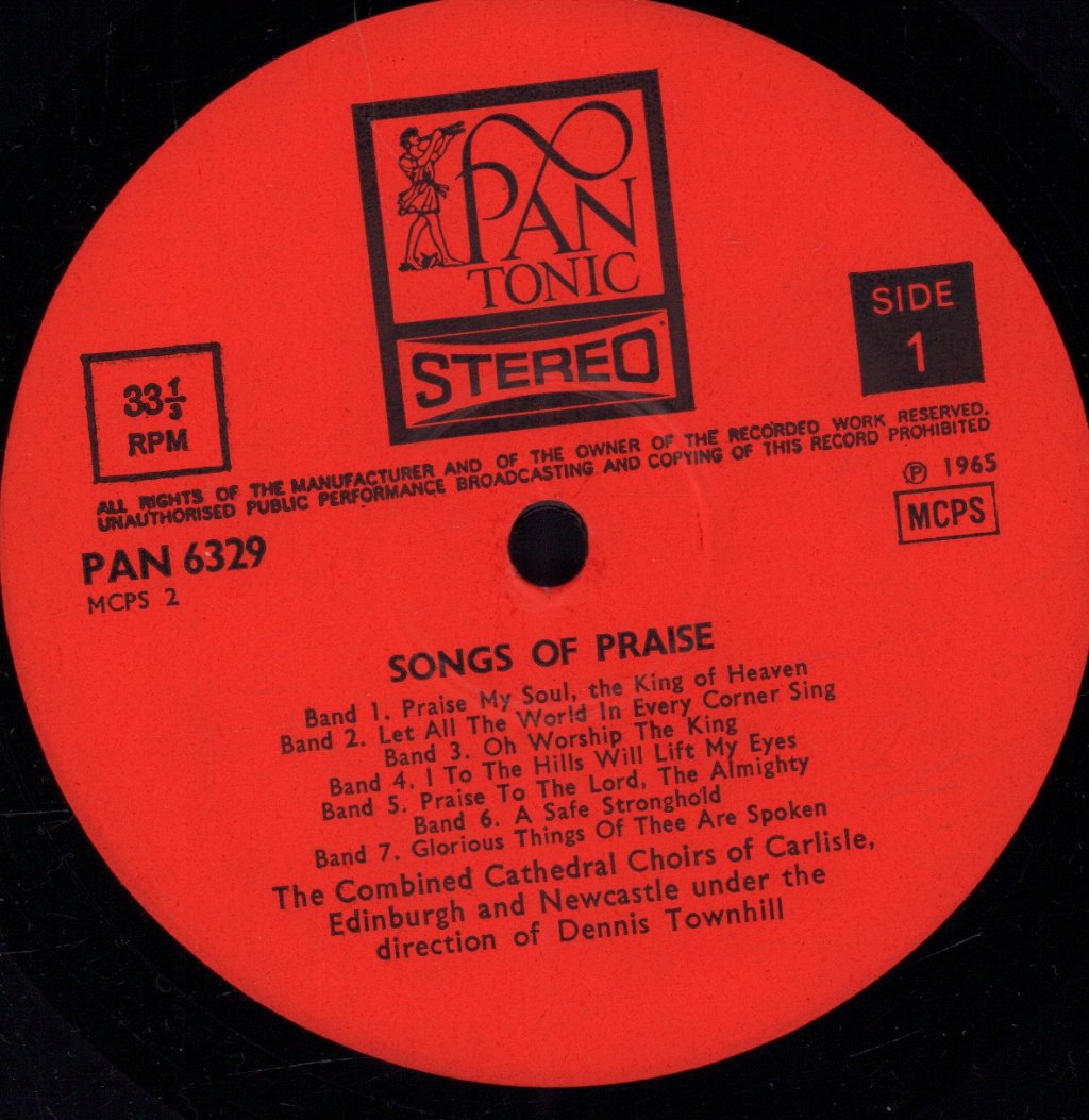 Combined Cathedral Choirs Of St. Nicholas, Newcastle, Holy Trinity, Carlisle & St. Mary's, Edinburgh - Songs Of Praise - Lp