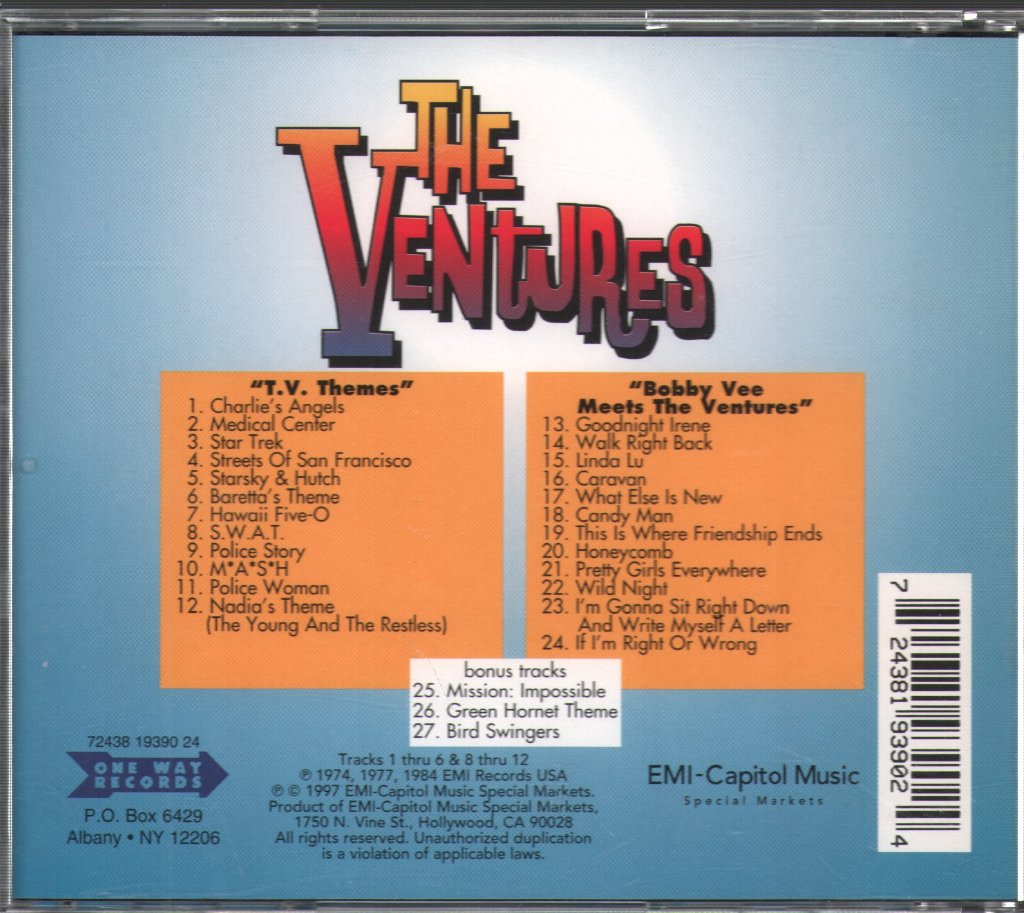 Ventures - T.V. Themes / Bobby Vee Meets The Ventures - Cd