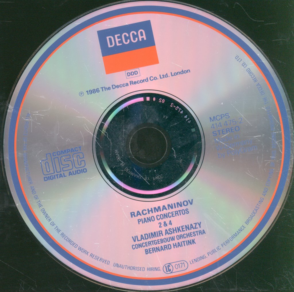 Vladimir Ashkenazy, Concertgebouw Orchestra, Bernard Haitink - Rachmaninoff - Piano Concertos 2 & 4 - Cd