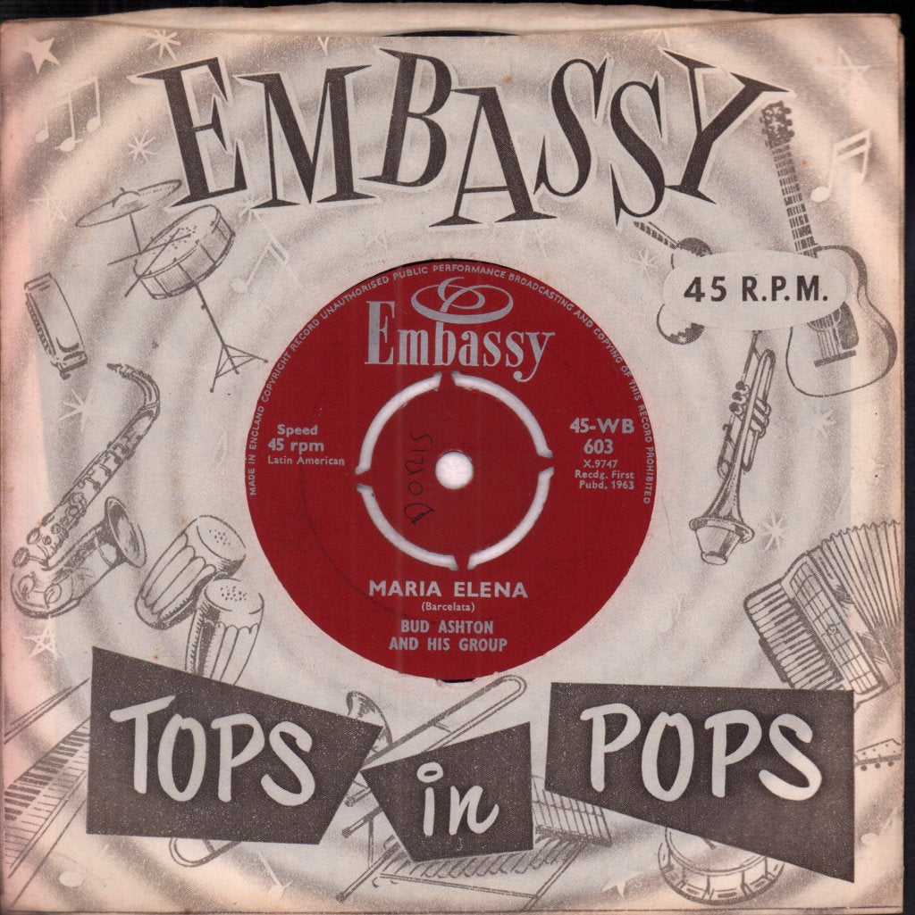 Joan Baxter/Bud Ashton And His Group - Secret Love/Maria Elena - 7 Inch