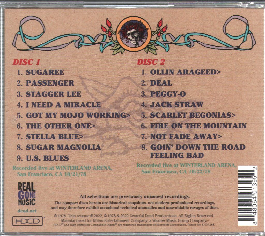 Grateful Dead - Road Trips Vol. 1 No. 4: From Egypt With Love - Double Cd